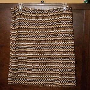 Preston & York Zig Zag Pattern Skirt